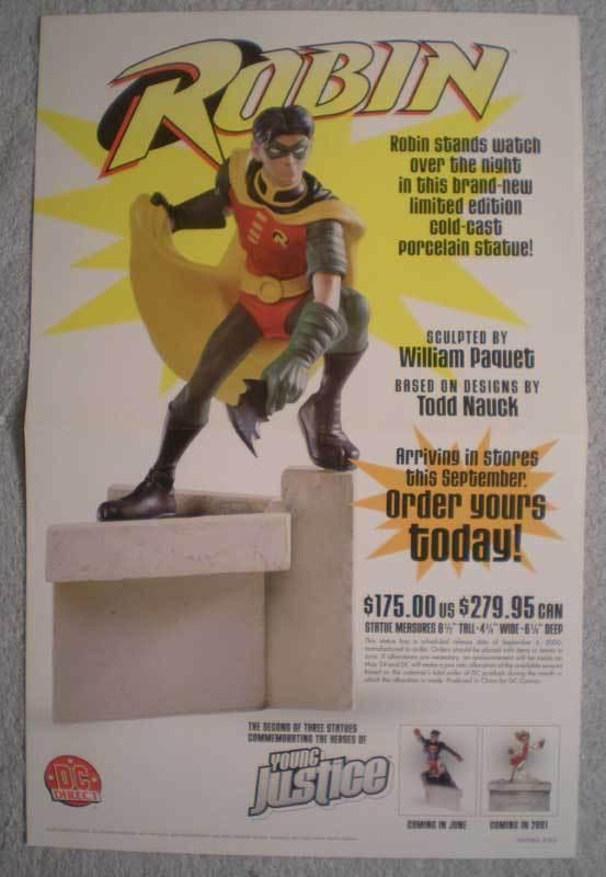 ROBIN (STATUE) Promo poster, 11x17, 2001, Unused, more Promos in store