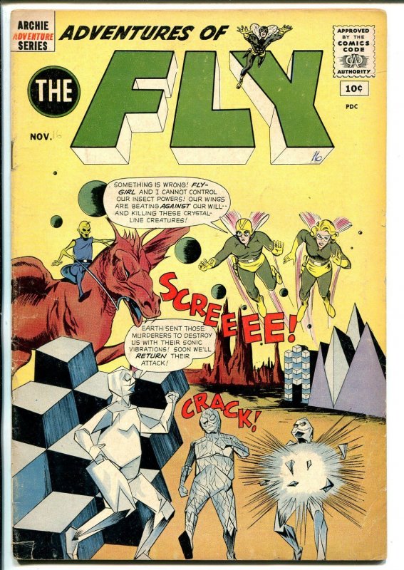 Adventures of The Fly #16 1961-Archie-Fly Girl-Final 10¢ cover price-VG