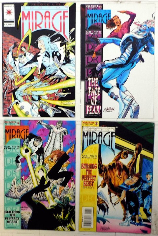 Second Life Doctor Mirage Lot 4 #10, 15, 16, 17 1994 Valiant 1st Print Comics