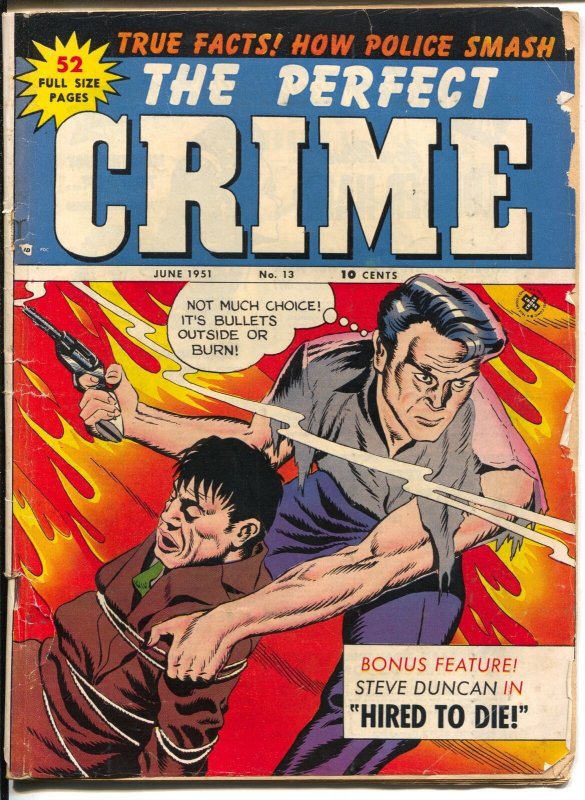 Perfect Crime #13 1951-Cross Pubs-Torture-violence-arson-murder