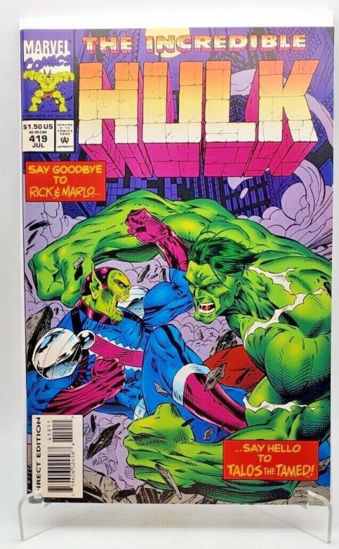 Incredible Hulk #419 1ST COVER / SECOND APP. OF TALOS THE UNTAMED *KEY * NM+