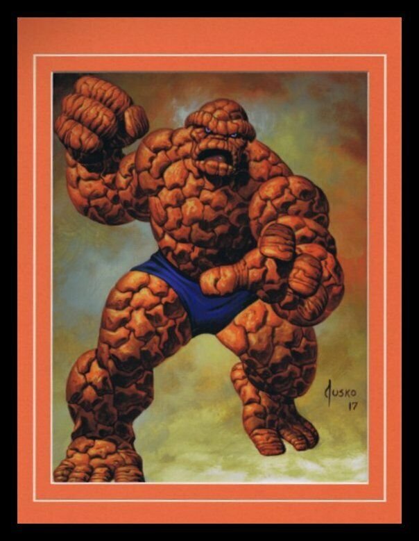 Fantastic Four The Thing Framed 11x14 Marvel Masterpieces Poster Display 