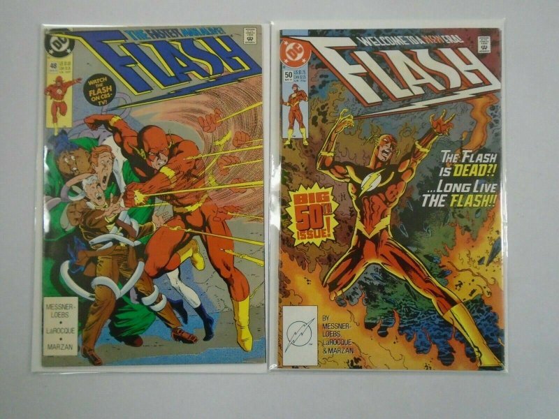 Flash comic lot 42 different from #2-50 8.0 VF (1987-91 2nd Series)