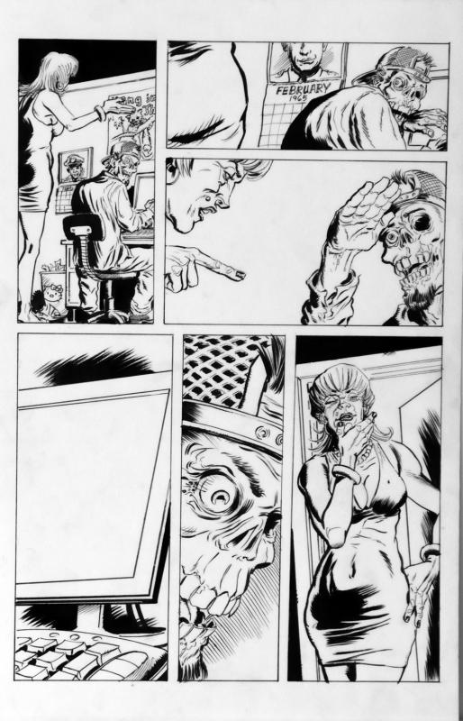 DEAN KOTZ Original Published Art, TRAILER PARK of TERROR #8 page 24, Zombies