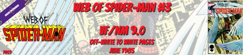 Web of Spider-Man 3 VF/NM 9.0 Marvel 1985