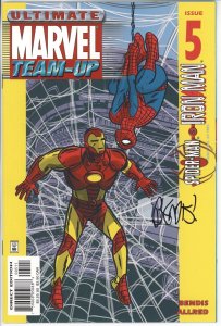 Ultimate Marvel Team-Up 5 SIGNED Brian Bendis 1st App Ultimate Nick Fury 2001