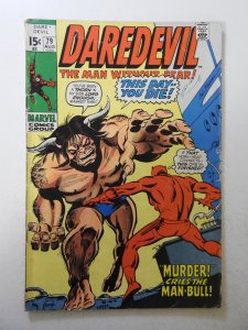 Daredevil #79 (1971) VG- Condition 1/2 in spine split, ink fc