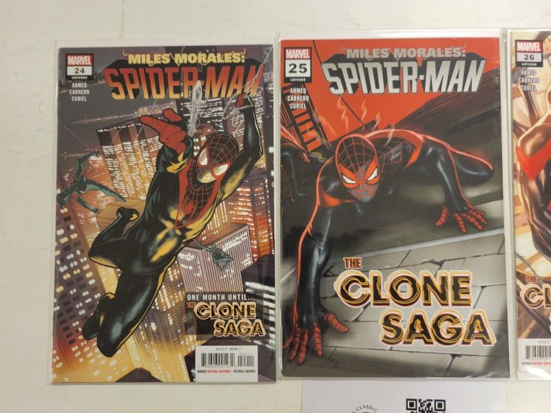 3 Miles Morales Spider-Man Marvel Comic Books #24 25 26 15 TJ43