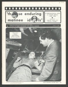 Those Enduring Matinee Idols #21 2/1973-Movie serial fanzine-Film images-arti...