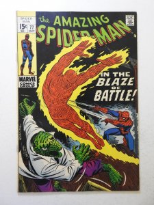 The Amazing Spider-Man #77 (1969) VG+ Cond centerfold detached bottom staple