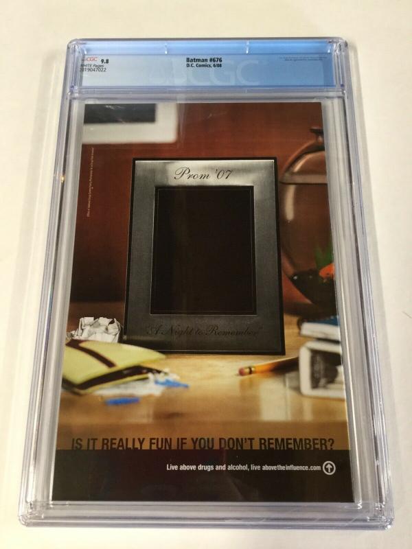 Batman 676 Cgc 9.8 White Pages Dc Comics