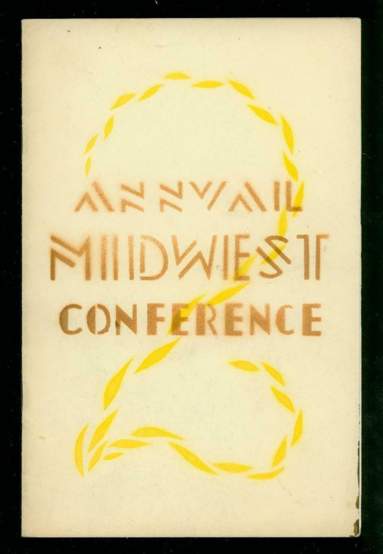 2nd Annual Midwest Sci-fi Conference Program 9/27/1942- Rare early fanzine fa...