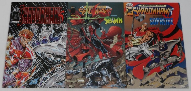 Shadowhawk #0 & 1-18 VF/NM full set Valentino - black super hero ; Image (AA38)