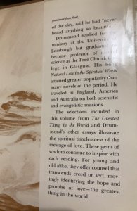 The greatest thing in the world, Henry Drummond‘s inspirational classic,1967.58p