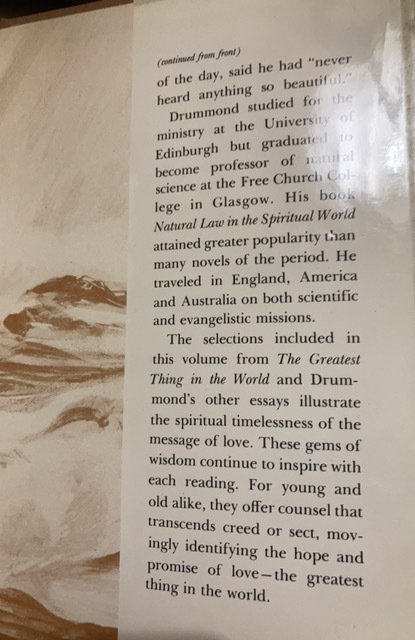 The greatest thing in the world, Henry Drummond‘s inspirational classic,1967.58p