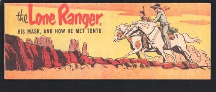 Lone Ranger #1 1954-Cheerios-His mask & how he met Tonto-Origin-High grade-Si...