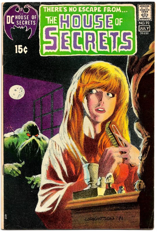 HOUSE OF SECRETS #92 (June1971) 8.0 VF 1st Swamp Thing! Len Wein! B. Wrightson!