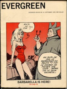 Evergreen Review #37 1965- 1st US Barbarella appearance VG