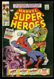 MARVEL SUPER-HEROES #14 1968 NEW SPIDER-MAN STORY GIANT FN+