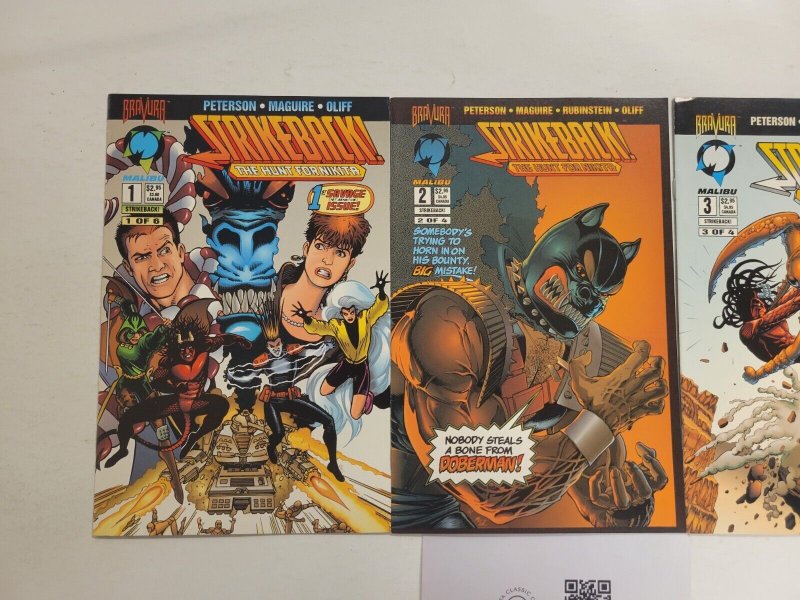 3 Strikeback Malibu Bravura Comic Books #1 2 3 15 TJ11