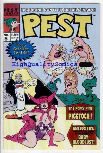 PEST COMICS #5, NM, Bargirl, FetusHead, Pigstock,1995, more Indy's in store