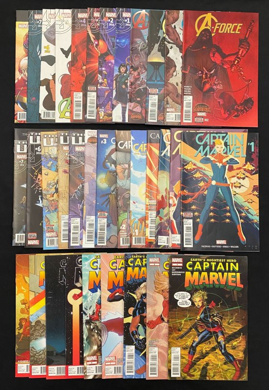 Captain Marvel, A-Force, The Ultimates - 34 book lot