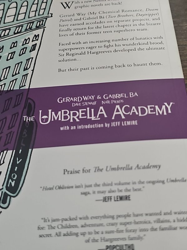 The Umbrella Academy HOTEL OBLIVION  TPB 3 Gerard Way & Gabriel Ba Read More