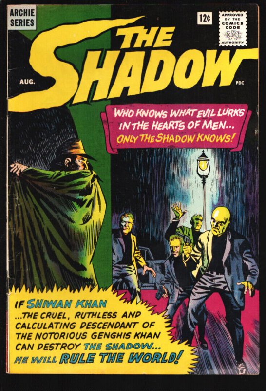The Shadow #1 1964-1st issue-Shiwan Khan vs Lamont Cranston-Shadow in origina...