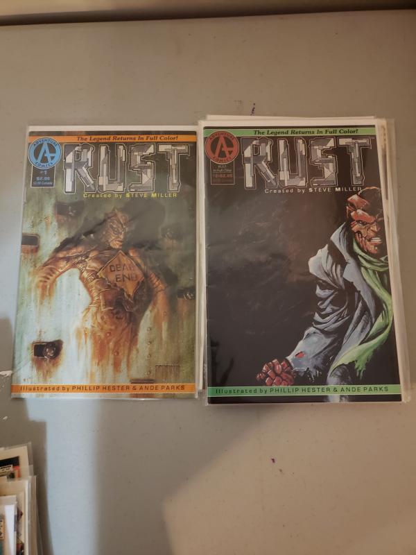 Rust #1 and #2 NM, Earliest Spawn in Comics  Pre-Dates Malibu Sun 13