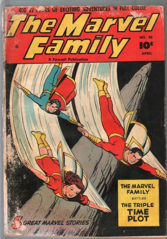 Marvel Family #58 1951-Fawcett-Capt Marvel-Mary Marvel-Capt Marvel Jr-FR