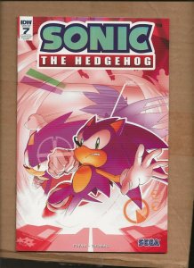 SONIC THE HEDGEHOG #7 SDCC HOLO FOIL LOGO EXCLUSIVE VARIANT COVER IDW  