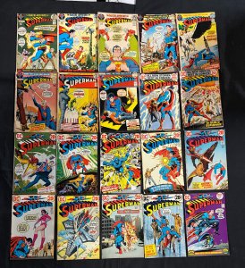 SUPERMAN 42 BRONZE AGE COMIC LOT MOST VG-FN+