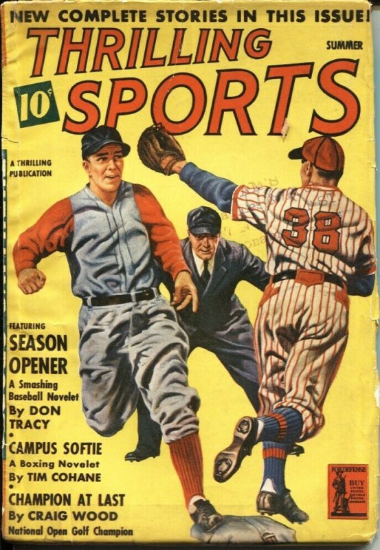 THRILLING SPORTS - SUMMER 1942--FOOTBALL--GOLF--BOBBY JONES--POLO--BOXING--PULP