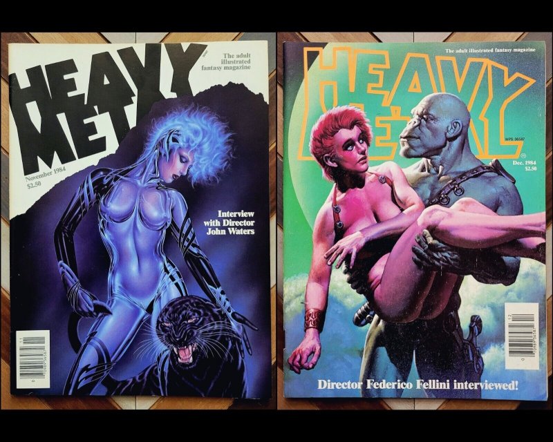 HEAVY METAL Vol.8 #8 & 9 (1984) Sharp Set Of 2 FANTASY ART Legendary Creators