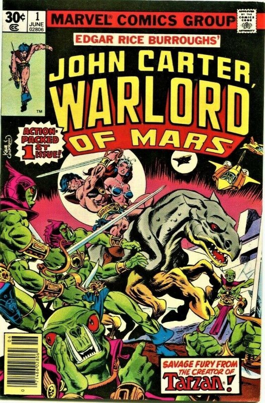 John Carter, Warlord of Mars #1 Marvel Newsstand Variant VF+