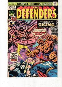 The Defenders #20 (1975) NM- PRICE DROP! Hulk,Dr. Strange,Valkyrie,Nighthawk!
