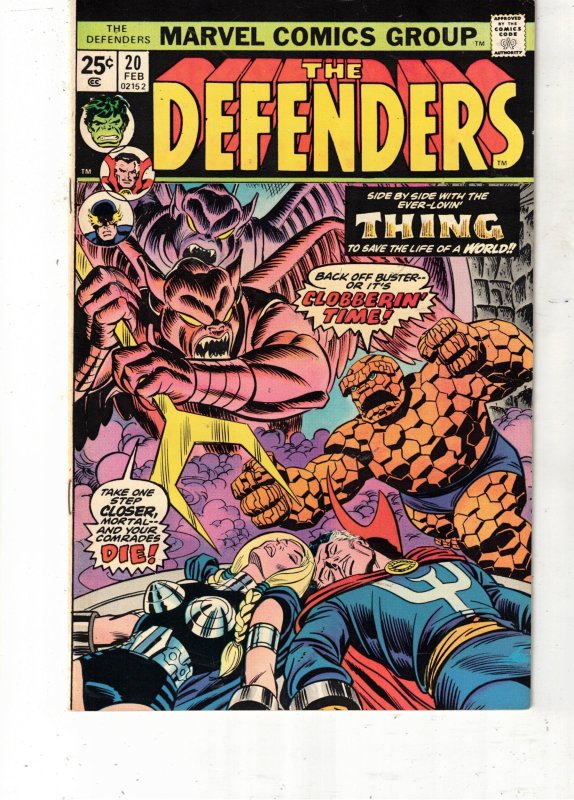 The Defenders #20 (1975) NM- PRICE DROP! Hulk,Dr. Strange,Valkyrie,Nighthawk!