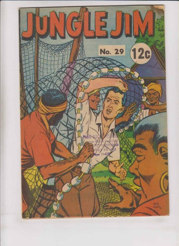 Jungle Jim #29 GD+ page comics - silver star - popeye in thimble theatre backup 