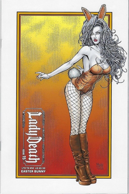 Lady Death # 15 Easter Bunny LTD to 850 Variant Cover !!!  NM