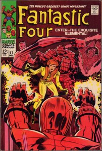 Fantastic Four #81 - Crystal Joins the F4 (8.0) 1968