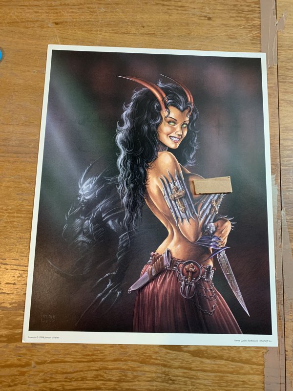 DAME LUCIFER 6 PRINTS BY JOSEPH LINSNER WITH SIGNED COA