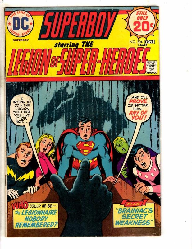 5 Superboy & The Legion Of Super-Heroes DC Comic Books #202 203 204 206 207 J273