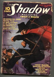The Shadow Pulp April 1 1937-Washington Crime- Maxwell Grant G/VG