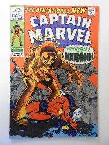 Captain Marvel #18 (1969) VG Condition moisture stain