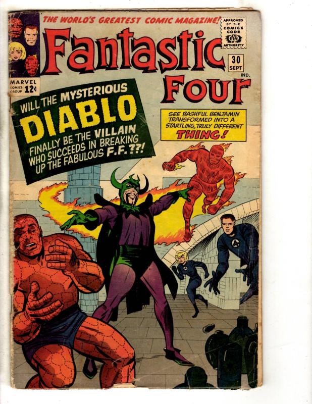 Fantastic Four # 30 VG- Marvel Comic Book Thing Dr. Doom Human Torch X-Men FH2