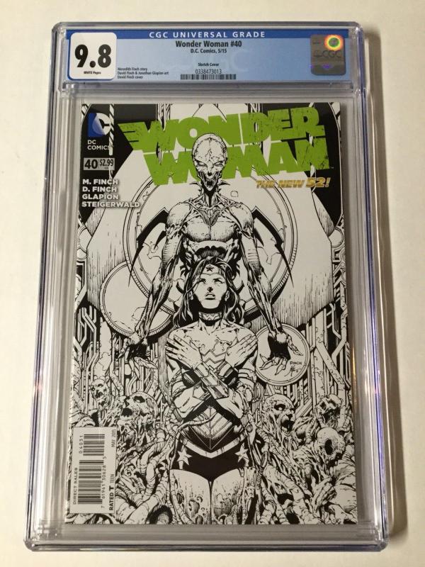 Wonder Woman 40 Cgc 9.8 Sketch Variant Finch