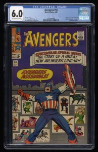 Avengers #16 CGC FN 6.0 Hawkeye Scarlet Witch Quicksilver Join!