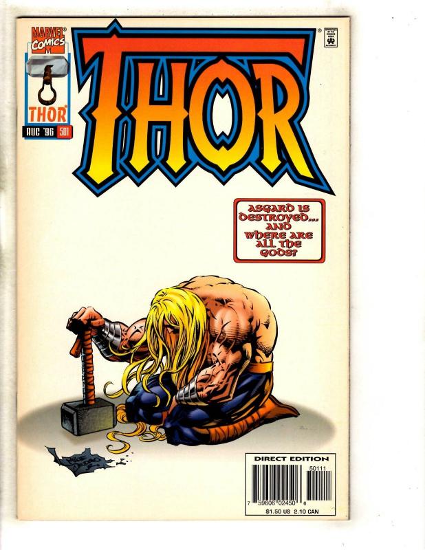 Lot Of 10 Thor Marvel Comic Books # 501 502 503 504 506 507 508 509 510 511 DB8