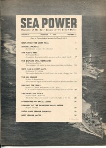 Sea Power 12/1944-Charles Andres-cover art-WWII pix & info-violent action-VG 