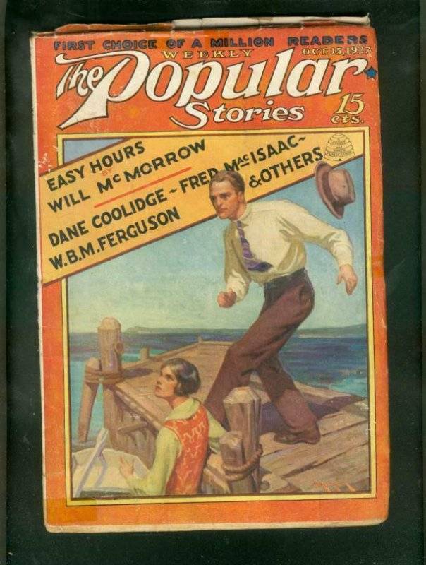 POPULAR MAGAZINE PULP-10/15/27-COOLIDGE-MACISAAC-ROZEN  VG-